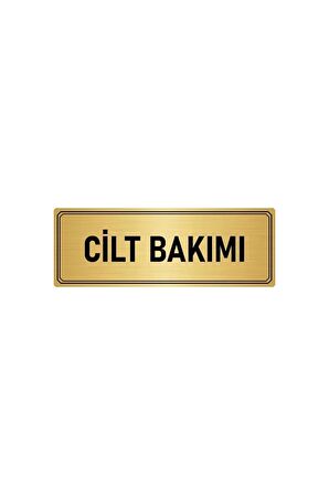 Metal Yönlendirme Levhası, Departman Kapı Isimliği Cilt Bakımı 7x20 Cm Altın Renk