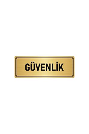 Metal Yönlendirme Levhası, Departman Kapı Isimliği Güvenlik 7x20 Cm Altın Renk
