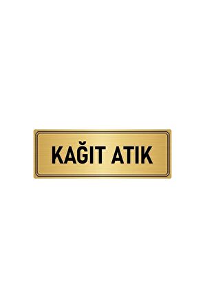 Metal Yönlendirme Levhası, Departman Kapı Isimliği Kağıt Atık 10x20 Cm Altın Renk