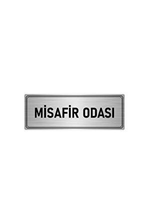 Metal Yönlendirme Levhası, Departman Kapı Isimliği Misafir Odası 10x20 Cm Gümüş Renk