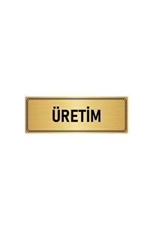 Metal Yönlendirme Levhası, Departman Kapı Isimliği Üretim 7x20 Cm Altın Renk
