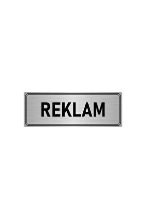 Metal Yönlendirme Levhası, Departman Kapı Isimliği Reklam 5x20 Cm Gümüş Renk