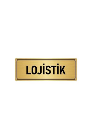 Metal Yönlendirme Levhası, Departman Kapı Isimliği Lojistik 5x20 Cm Altın Renk