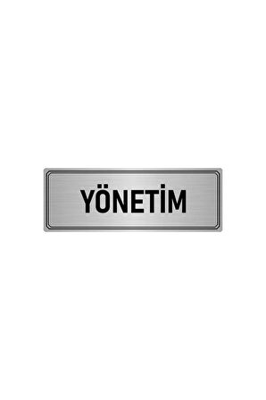Metal Yönlendirme Levhası, Departman Kapı Isimliği Yönetim 5x20 Cm Gümüş Renk