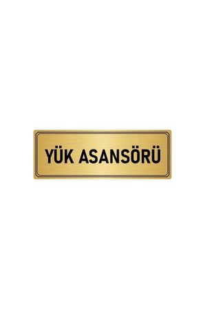 Metal Yönlendirme Levhası, Departman Kapı Isimliği Yük Asansörü 5x20 Cm Gümüş Renk