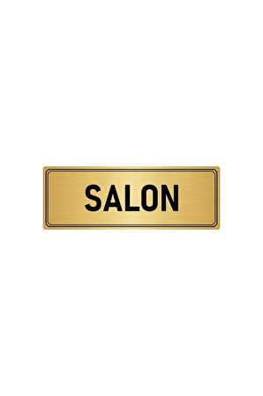 Metal Yönlendirme Levhası, Departman Kapı Isimliği Salon 5x20 Cm Altın Renk
