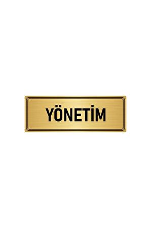 Metal Yönlendirme Levhası, Departman Kapı Isimliği Yönetim 5x20 Cm Altın Renk
