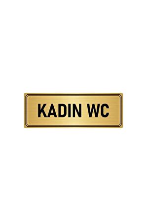 Metal Yönlendirme Levhası, Departman Kapı Isimliği Kadın Wc 5x20 Cm Gümüş Renk