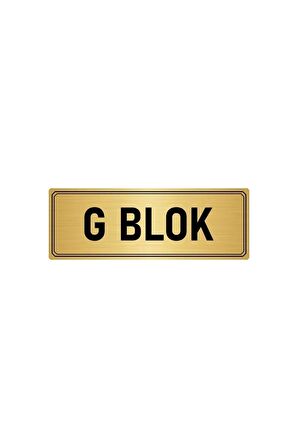 Metal Yönlendirme Levhası, Departman Kapı Isimliği G Blok 5x20 Cm Gümüş Renk