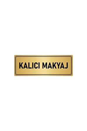 Metal Yönlendirme Levhası, Departman Kapı Isimliği Kalıcı Makyaj 5x20 Cm Altın Renk