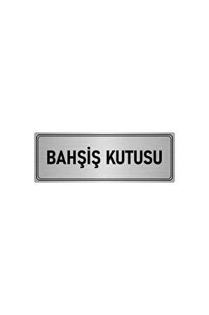 Metal Yönlendirme Levhası, Departman Kapı Isimliği Bahşiş Kutusu 5x20 Cm Gümüş Renk