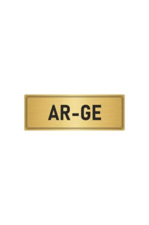 Metal Yönlendirme Levhası, Departman Kapı Isimliği Ar-ge 5x20 Cm Altın Renk