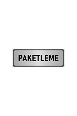 Metal Yönlendirme Levhası, Departman Kapı Isimliği Paketleme 5x20 Cm Gümüş Renk