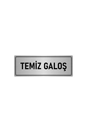 Metal Yönlendirme Levhası, Departman Kapı Isimliği Temiz Galoş 5x20 Cm Gümüş Renk