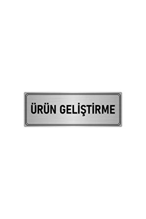 Metal Yönlendirme Levhası, Departman Kapı Isimliği Ürün Geliştirme 5x20 Cm Gümüş Renk