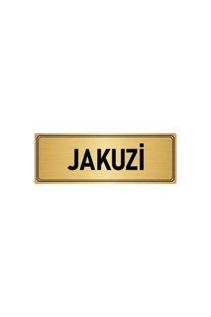 Metal Yönlendirme Levhası, Departman Kapı Isimliği Jakuzi 5x20 Cm Altın Renk