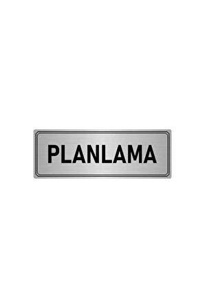 Metal Yönlendirme Levhası, Departman Kapı Isimliği Planlama 5x20 Cm Gümüş Renk