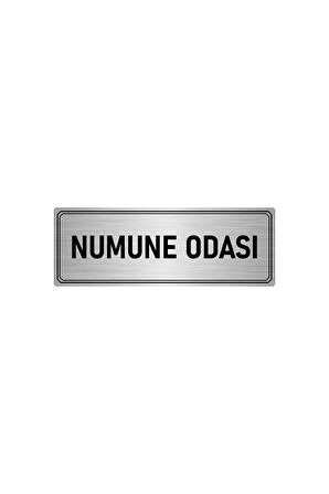 Metal Yönlendirme Levhası, Departman Kapı Isimliği Numune Odası 5x20 Cm Gümüş Renk