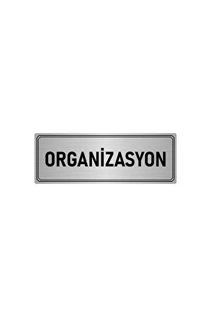 Metal Yönlendirme Levhası, Departman Kapı Isimliği Organizasyon 5x20 Cm Gümüş Renk