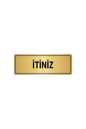 Metal Yönlendirme Levhası, Departman Kapı Isimliği Itiniz 5x20 Cm Altın Renk