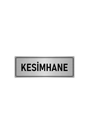 Metal Yönlendirme Levhası, Departman Kapı Isimliği Kesimhane 5x20 Cm Gümüş Renk
