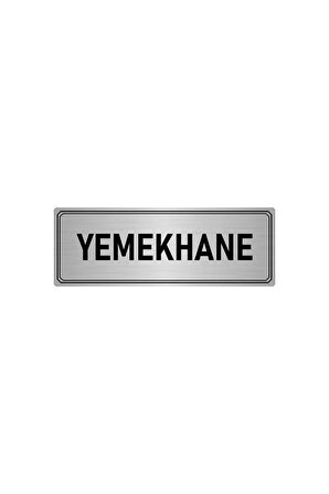 Metal Yönlendirme Levhası, Departman Kapı Isimliği Yemekhane 5x20 Cm Gümüş Renk