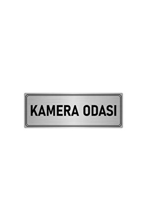 Metal Yönlendirme Levhası, Departman Kapı Isimliği Kamera Odası 5x20 Cm Gümüş Renk