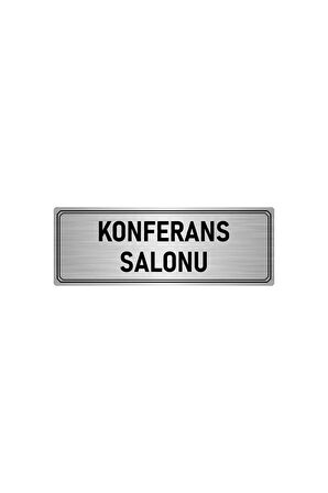 Metal Yönlendirme Levhası, Departman Kapı Isimliği Konferans Salonu 5x20 Cm Gümüş Renk