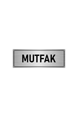 Metal Yönlendirme Levhası, Departman Kapı Isimliği Mutfak 5x20 Cm Gümüş Renk