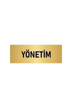 Metal Yönlendirme Levhası, Departman Kapı Isimliği Yönetim 5x20 Cm Altın Renk