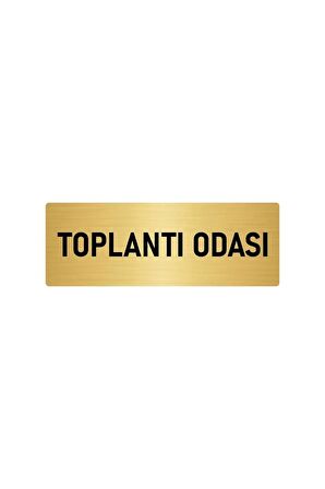 Metal Yönlendirme Levhası, Departman Kapı Isimliği Toplantı Odası 5x20 Cm Altın Renk