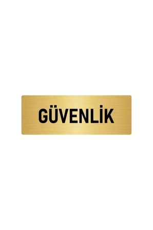 Metal Yönlendirme Levhası, Departman Kapı Isimliği Güvenlik 10x20 Cm Altın Renk