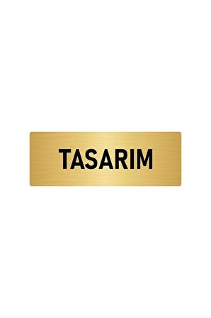 Metal Yönlendirme Levhası, Departman Kapı Isimliği Tasarım 5x20 Cm Altın Renk