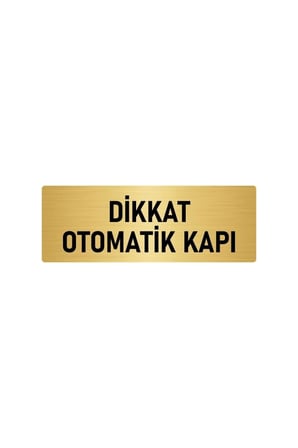 Metal Yönlendirme Levhası, Departman Kapı Isimliği Otomatik Kapı 5x20 Cm Altın Renk