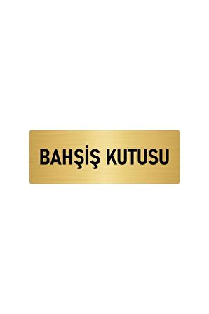 Metal Yönlendirme Levhası, Departman Kapı Isimliği Bahşiş Kutusu 5x20 Cm Altın Renk