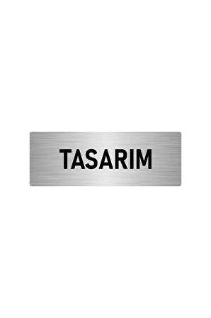 Metal Yönlendirme Levhası, Departman Kapı Isimliği Tasarım 7x20 Cm Gümüş Renk