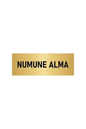 Metal Yönlendirme Levhası, Departman Kapı Isimliği Numune Alma 10x20 Cm Altın Renk