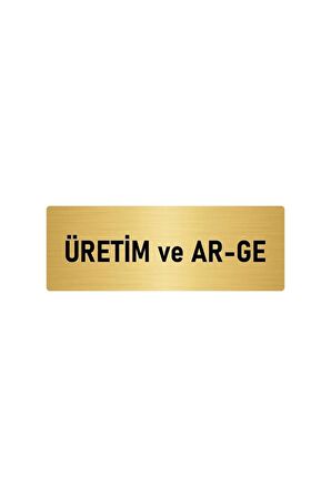 Metal Yönlendirme Levhası, Departman Kapı Isimliği Üretim Ve Ar-ge 5x20 Cm Altın Renk