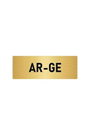 Metal Yönlendirme Levhası, Departman Kapı Isimliği Ar-ge 5x20 Cm Altın Renk