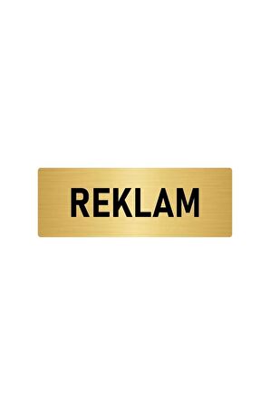 Metal Yönlendirme Levhası, Departman Kapı Isimliği Reklam 5x20 Cm Altın Renk