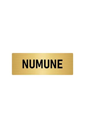 Metal Yönlendirme Levhası, Departman Kapı Isimliği Numune 5x20 Cm Altın Renk