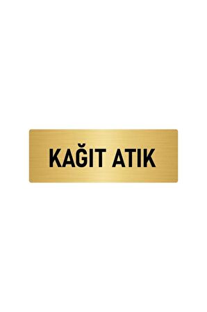 Metal Yönlendirme Levhası, Departman Kapı Isimliği Kağıt Atık 5x20 Cm Altın Renk