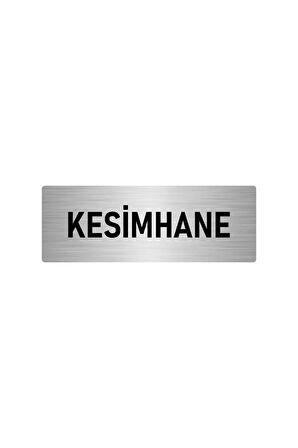 Metal Yönlendirme Levhası, Departman Kapı Isimliği Kesimhane 5x20 Cm Gümüş Renk