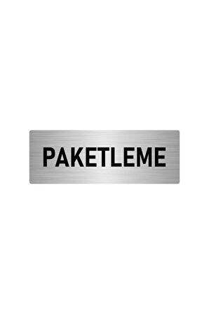 Metal Yönlendirme Levhası, Departman Kapı Isimliği Paketleme 5x20 Cm Gümüş Renk