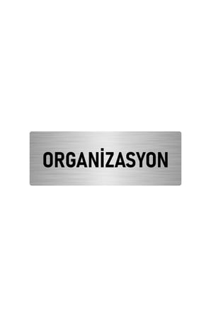 Metal Yönlendirme Levhası, Departman Kapı Isimliği Organizasyon 7x20 Cm Gümüş Renk