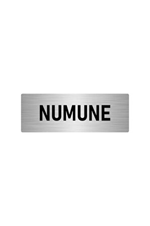 Metal Yönlendirme Levhası, Departman Kapı Isimliği Numune 10x20 Cm Gümüş Renk