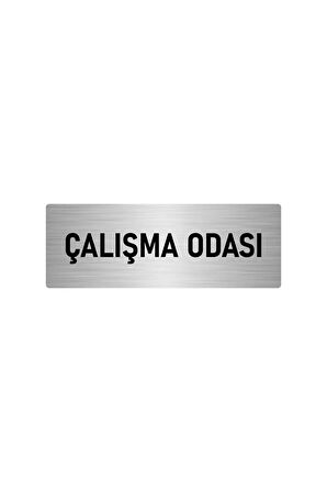 Metal Yönlendirme Levhası, Departman Kapı Isimliği Çalışma Odası 5x20 Cm Gümüş Renk