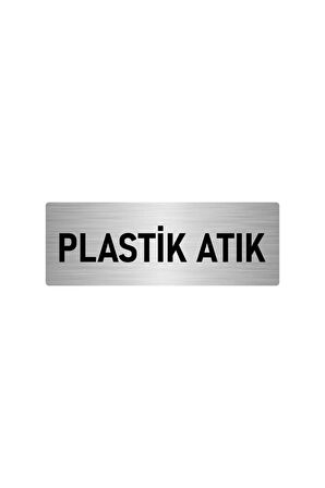 Metal Yönlendirme Levhası, Departman Kapı Isimliği Plastik Atık 7x20 Cm Gümüş Renk
