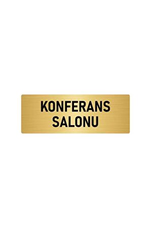 Metal Yönlendirme Levhası, Departman Kapı Isimliği Konferans Salonu 5x20 Cm Altın Renk