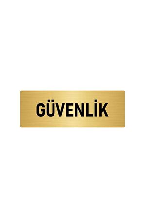 Metal Yönlendirme Levhası, Departman Kapı Isimliği Güvenlik 5x20 Cm Altın Renk